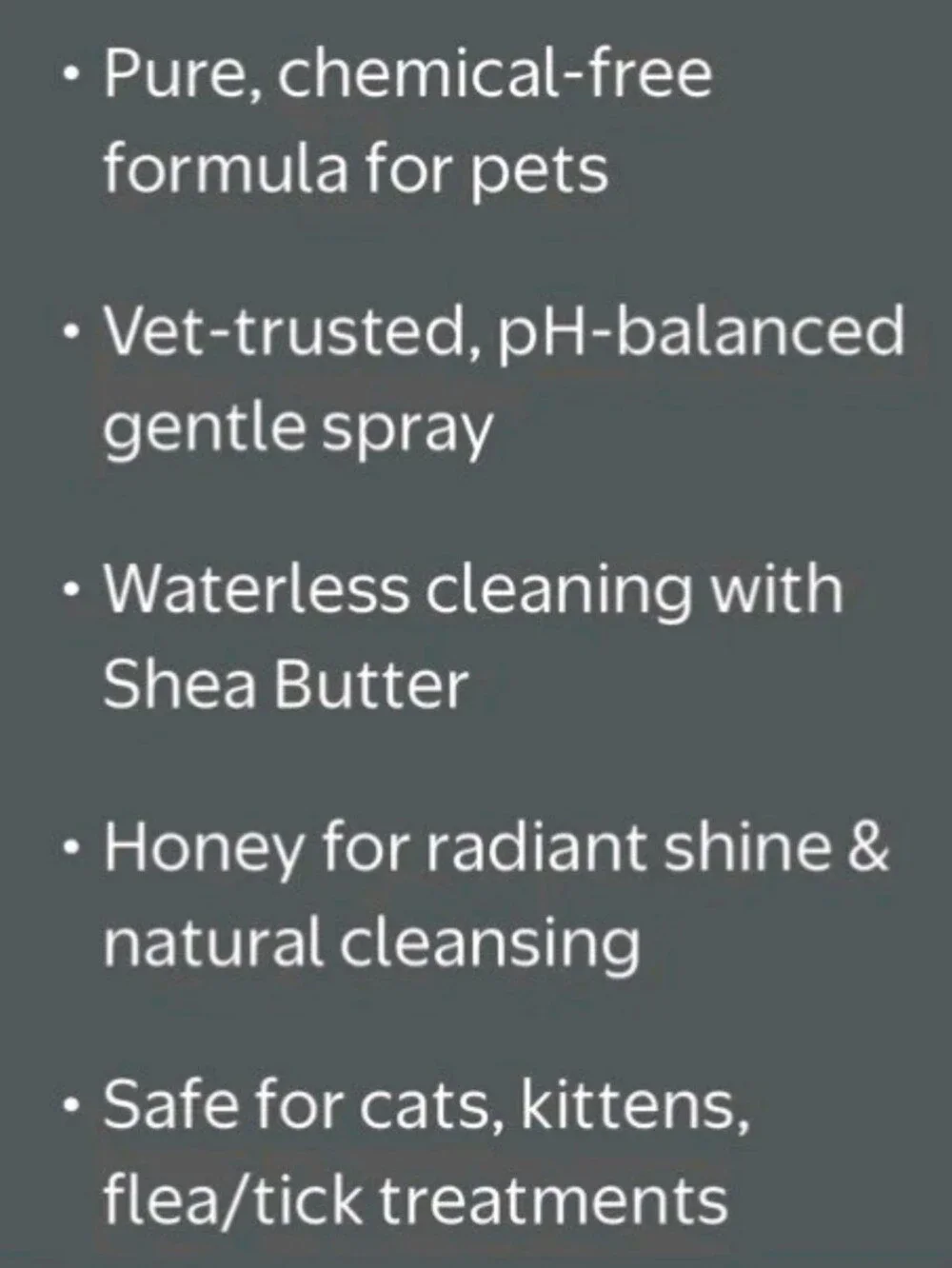 *NEW*Burt's Bees Natural Waterless Dry Shampoo For Cats With Apple & Honey 10 oz